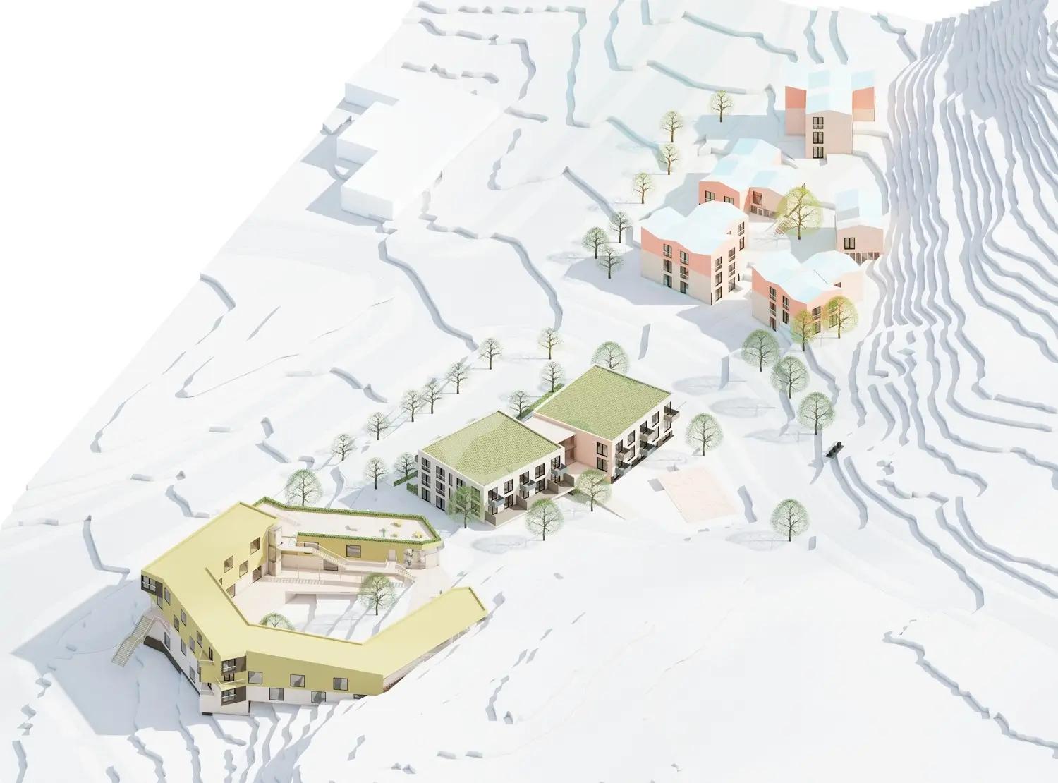 Arkitektkontor med tegninger